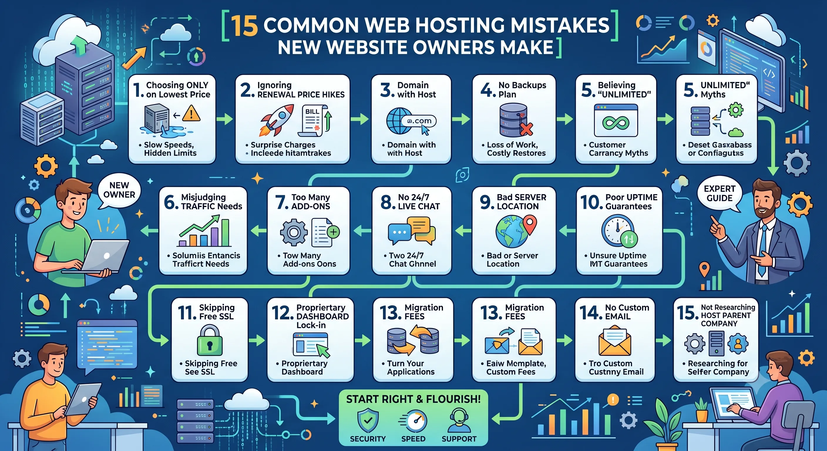 15 Common Web Hosting Mistakes New Website Owners Make