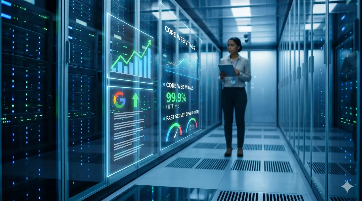 How Web Hosting Affects SEO: Server Speed, Uptime, and Core Web Vitals (2026)