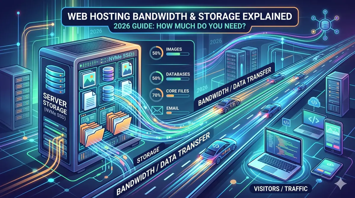 Web Hosting Bandwidth and Storage Explained: How Much Do You Really Need?