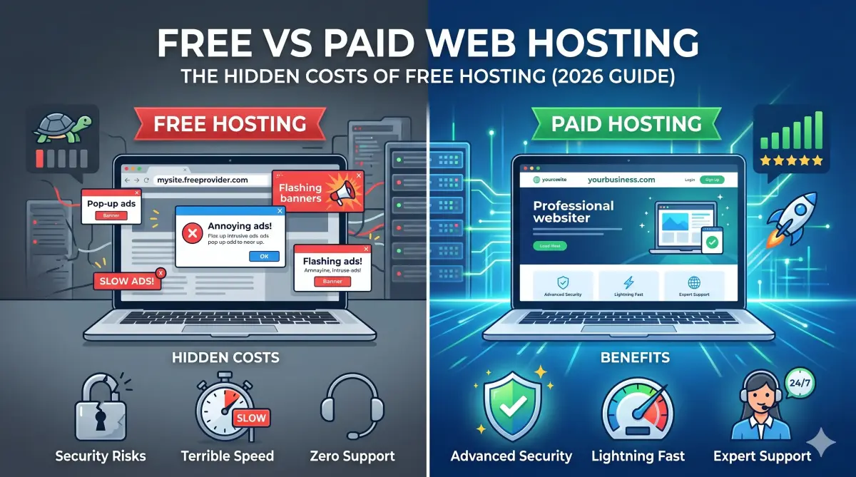 Free vs Paid Web Hosting: The Hidden Costs of Free Hosting (2026 Guide)