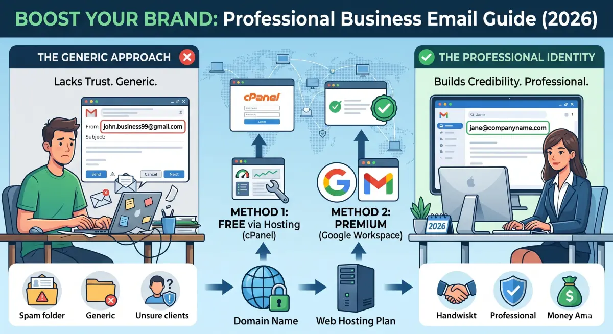 How to Create a Professional Business Email Address (name@yourdomain.com)