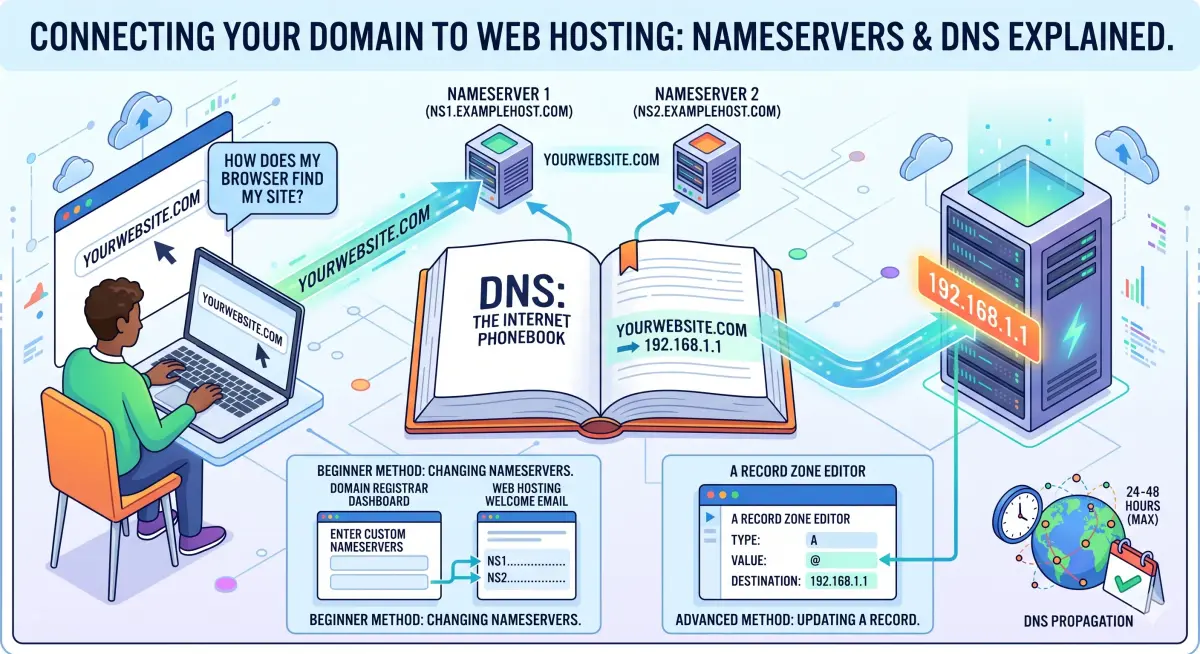 How to Connect Your Domain to Web Hosting (Nameservers Explained)