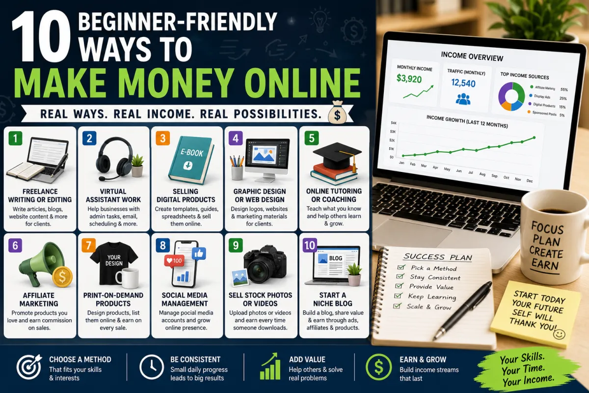 10 Beginner-Friendly Ways to Make Money Online